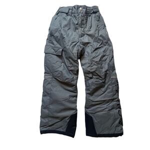 Columbia Kids Gray and Black Omni-Heat Logo Ski Outgrow System Pants • Size S 🗣